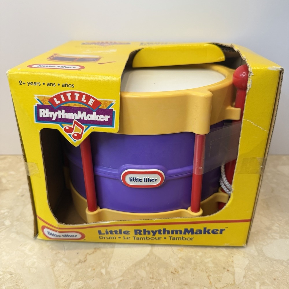 Vintage 1999 Little Tikes Rhythm Maker Toy Drum Purple NEW in Box
